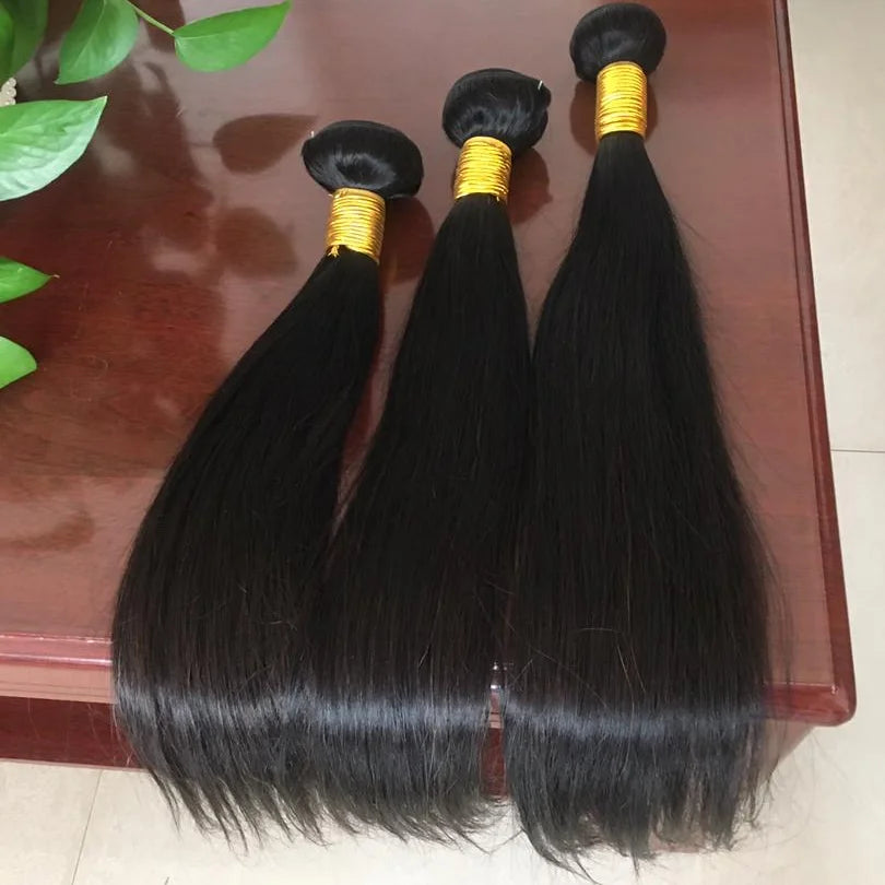 Best Selling Peruvian Virgin Human Hair Extensions Bundle Vendors Real Hair Extension Straight Bundles with Closure Make Wigs