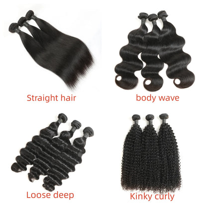 Best Selling Peruvian Virgin Human Hair Extensions Bundle Vendors Real Hair Extension Straight Bundles with Closure Make Wigs