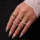 18K Gold PVD Pearl Ring • Unisex Titanium Steel Band • Minimalist Geometric Gold Ring